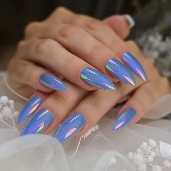 Cotton Candy Chrome Nails: The Prettiest Pink, Blue, and White Designs for Almond and Square Nails 2025