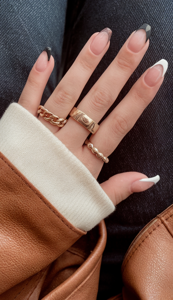 Chic Blue Swirl Nails for Your First Day of School Style 2025