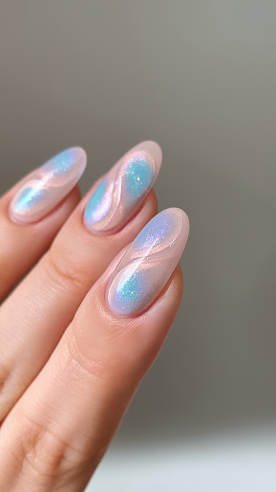 Cotton Candy Chrome Nails: The Prettiest Pink, Blue, and White Designs for Almond and Square Nails 2025