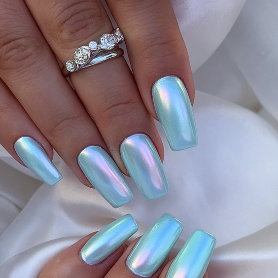 Cotton Candy Chrome Nails: The Prettiest Pink, Blue, and White Designs for Almond and Square Nails 2025
