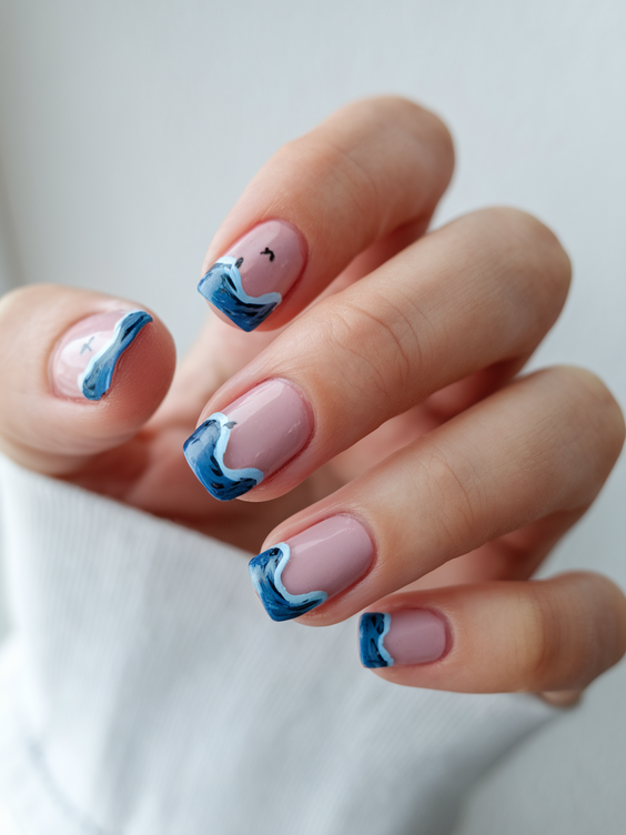 Ocean Vibe Nails Ideas 2025: Fresh Designs for a Simple, Chic, and Blue-Inspired Summer Manicure