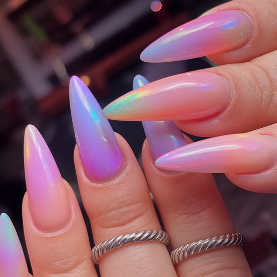 Cotton Candy Chrome Nails: The Prettiest Pink, Blue, and White Designs for Almond and Square Nails 2025