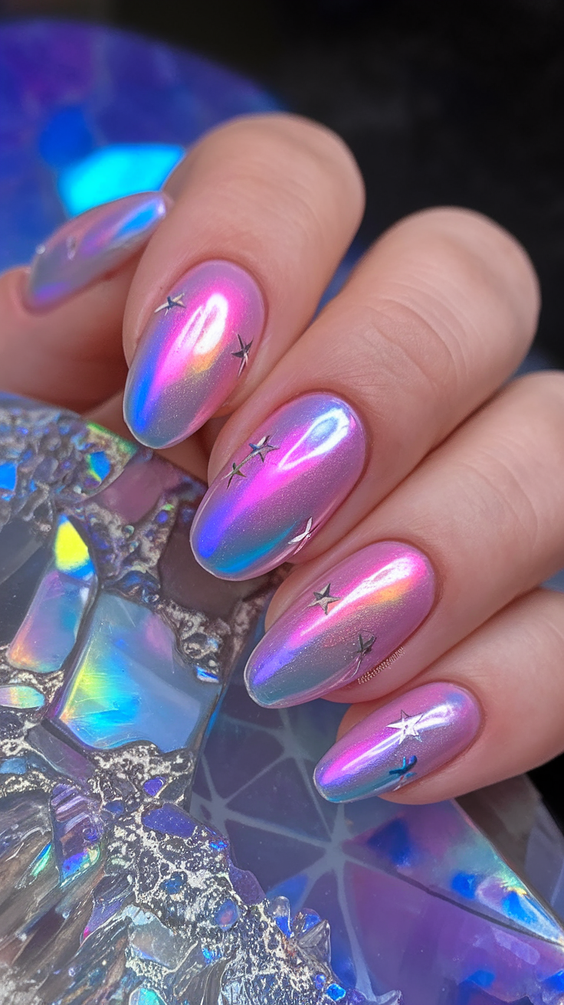 Cotton Candy Chrome Nails: The Prettiest Pink, Blue, and White Designs for Almond and Square Nails 2025