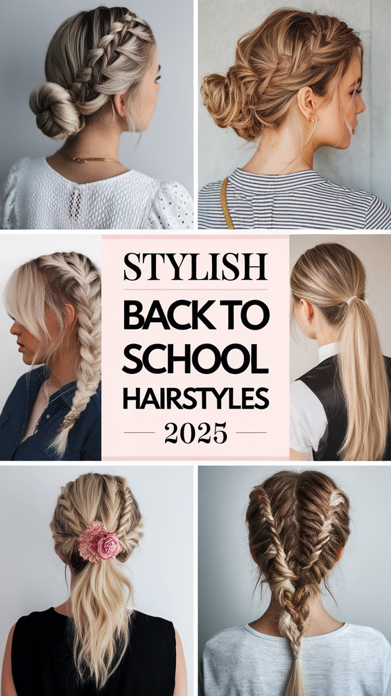 Back to School Hairstyles  ideas 2025 for Natural Hair, Braids, and Kids’ Stylish Morning Looks