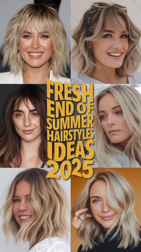 End of Summer Hairstyles Ideas 2025: Beach Waves, Braids, Bobs, and Bold Colors to Try This Season