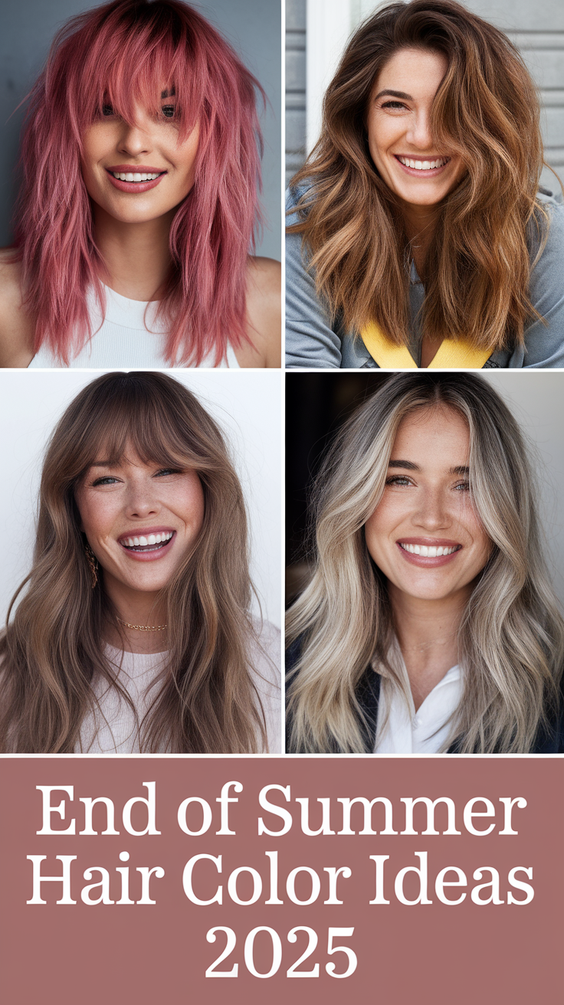 End of Summer Hair Color Ideas 2025 for Brunettes, Blonde, and Burnett
