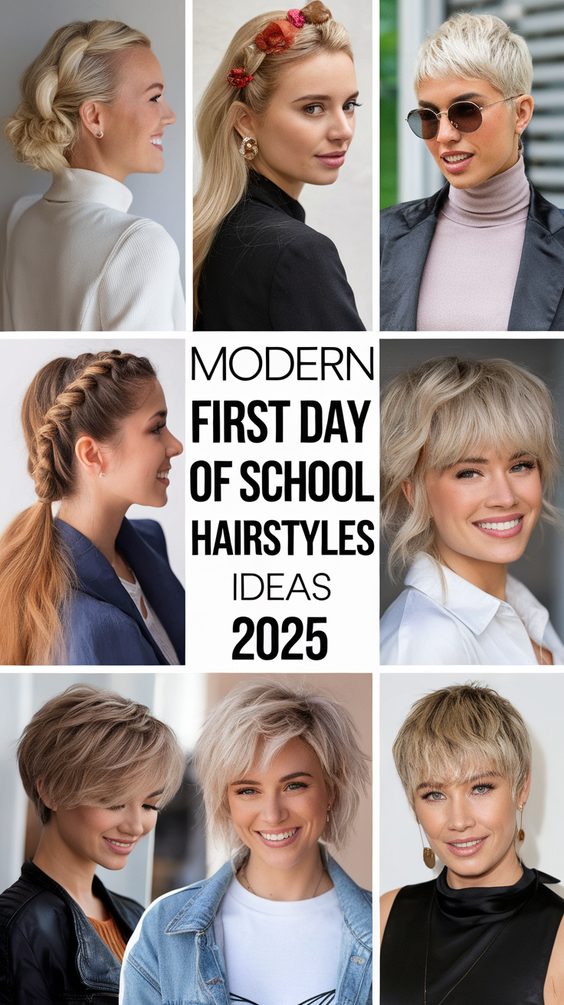 First Day of School Hairstyles Ideas 2025 for Trendy Braids, Bows, and Ponytails to Stand Out