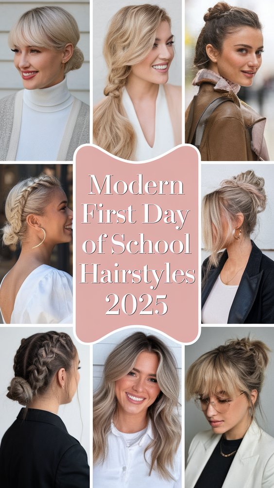 First Day of School Hairstyles Ideas 2025 for Trendy Braids, Bows, and Ponytails to Stand Out