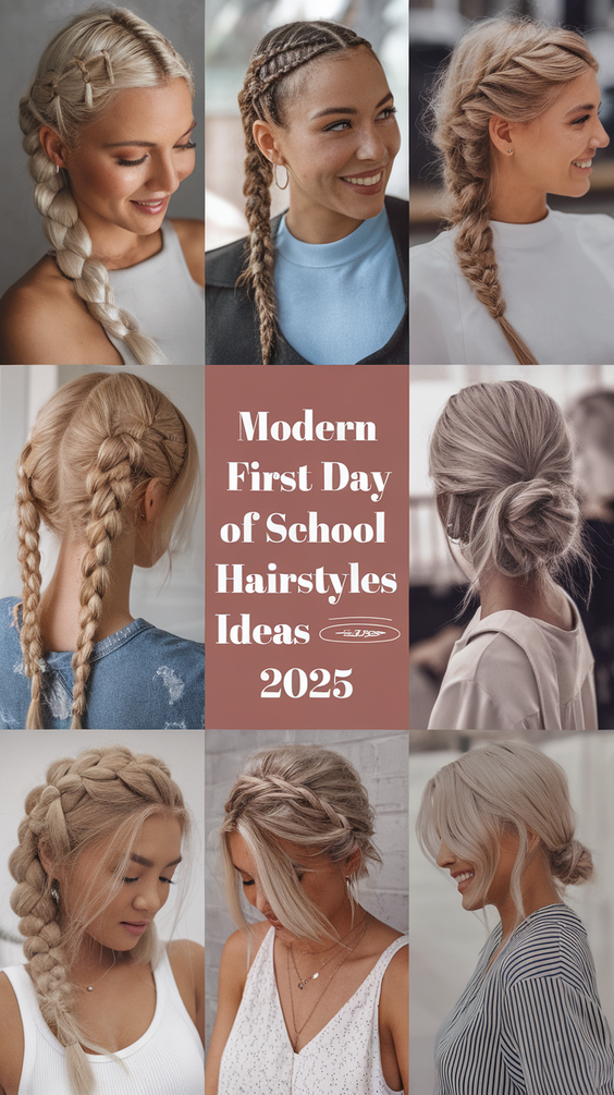 First Day of School Hairstyles Ideas 2025 for Trendy Braids, Bows, and Ponytails to Stand Out