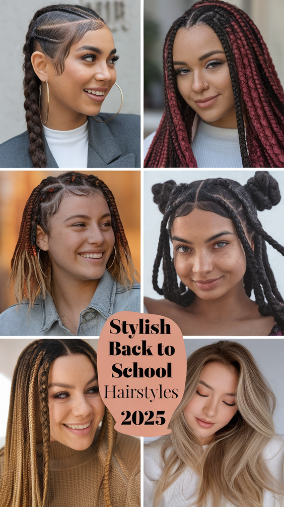 Back to School Hairstyles  ideas 2025 for Natural Hair, Braids, and Kids’ Stylish Morning Looks