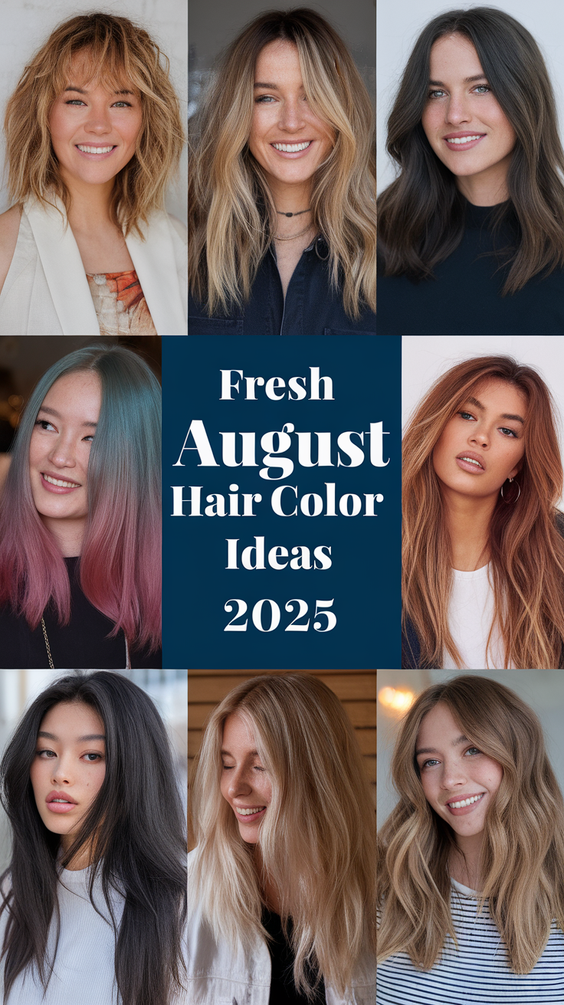 Fresh August Hair Color Ideas 2025: Blonde, Brunette & Beyond
