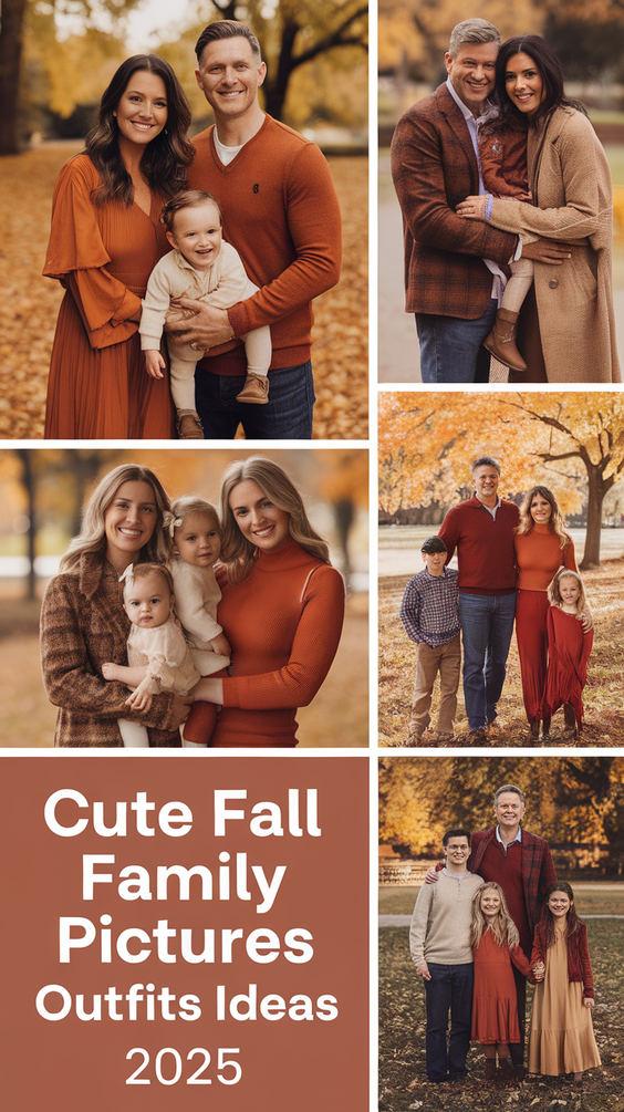 Cute Fall Family Pictures Outfits Ideas 2025: Stylish Outdoor Photoshoot Inspiration
