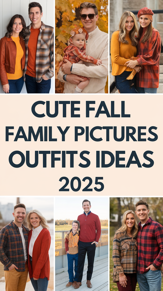 Cute Fall Family Pictures Outfits Ideas 2025: Stylish Outdoor Photoshoot Inspiration