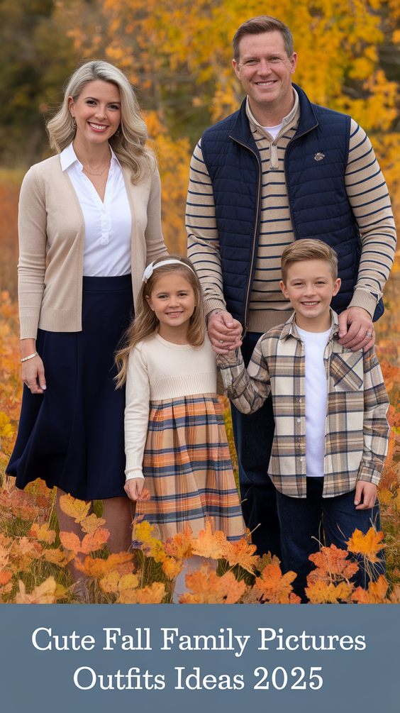 Cute Fall Family Pictures Outfits Ideas 2025: Stylish Outdoor Photoshoot Inspiration