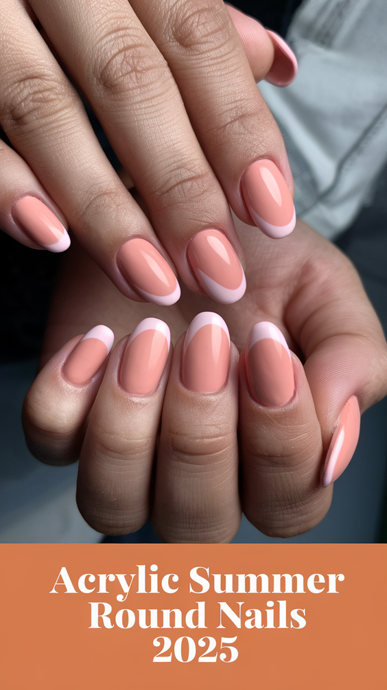 Simple Round Nails for Summer 2025 – Inspo for Gel, Acrylic, and Dip Designs That Last