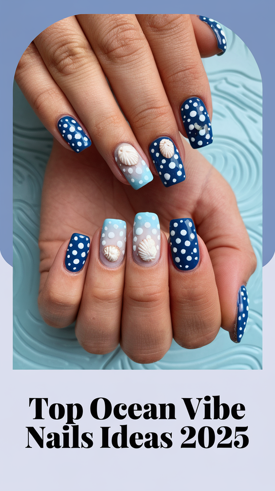 Ocean Vibe Nails Ideas 2025: Fresh Designs for a Simple, Chic, and Blue-Inspired Summer Manicure