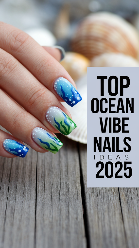 Ocean Vibe Nails Ideas 2025: Fresh Designs for a Simple, Chic, and Blue-Inspired Summer Manicure