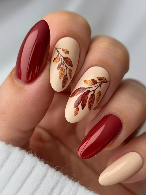 Creative Autumn Nail Designs 2025: Trending Fall Manicure Ideas & Botanical Art Inspiration
