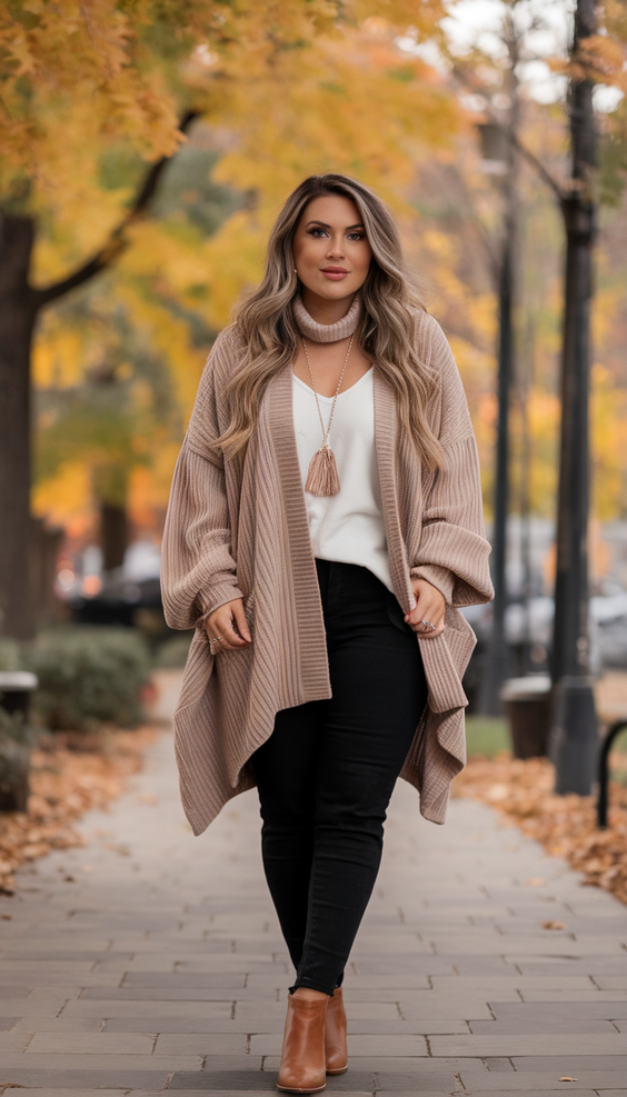Midsize Fall Outfits 2025: Trendy Casual, Dressy, and Work Looks for Women Size 12 and Up
