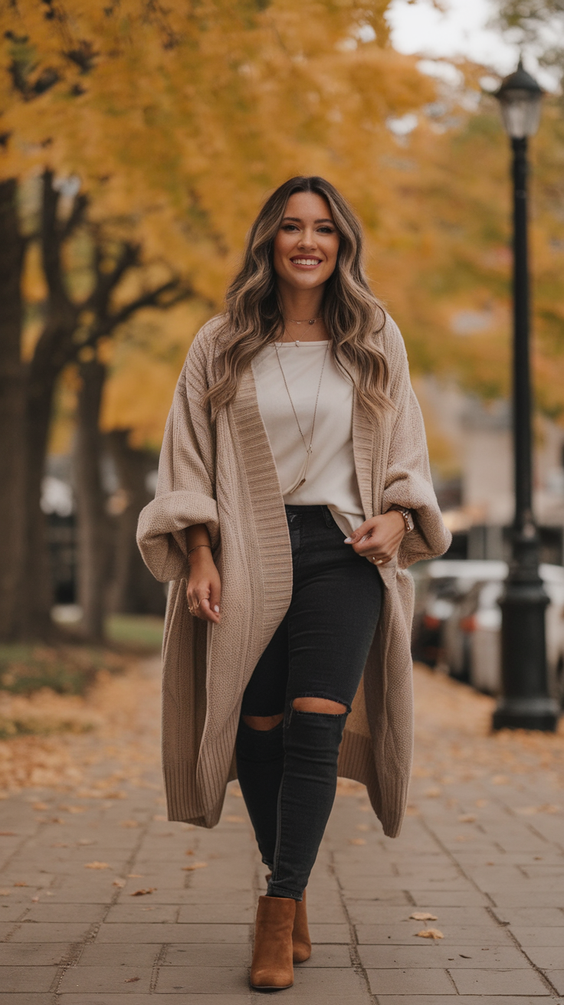 Midsize Fall Outfits 2025: Trendy Casual, Dressy, and Work Looks for Women Size 12 and Up