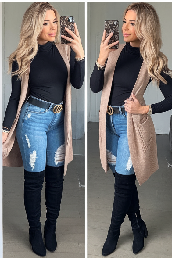Chic Fall Outfits with Jeans 2025: Trendy Ideas for Women, Boots, Sneakers, and Jackets