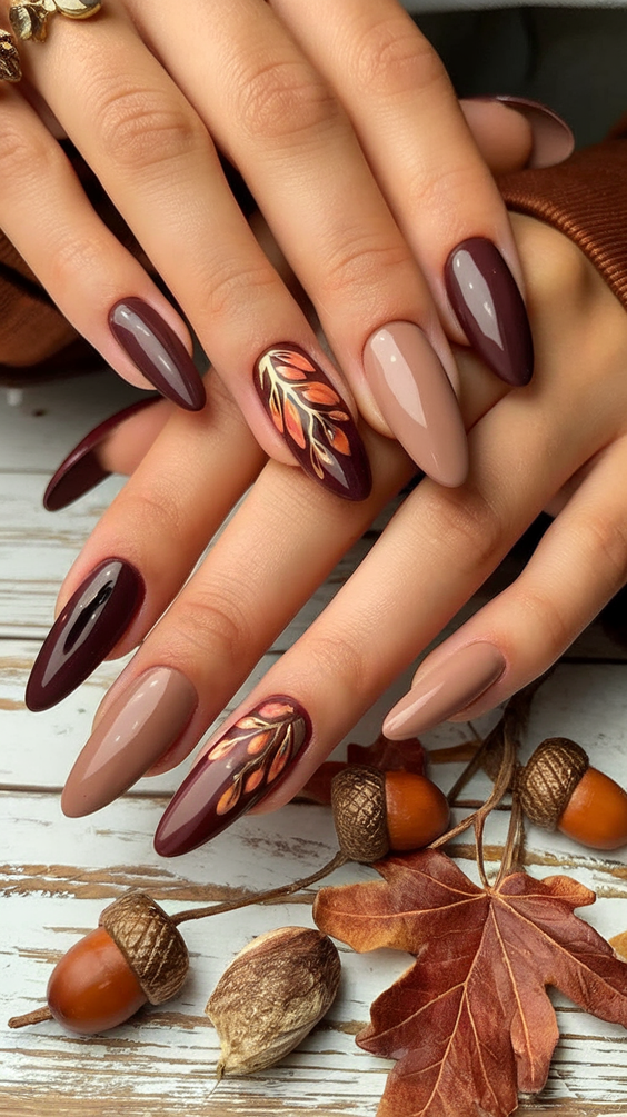 Creative Autumn Nail Designs 2025: Trending Fall Manicure Ideas & Botanical Art Inspiration