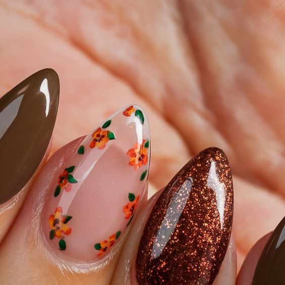 Creative Autumn Nail Designs 2025: Trending Fall Manicure Ideas & Botanical Art Inspiration