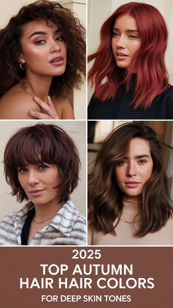 Best Fall Hair Colors for Deep Skin Tones 2025 – Stunning Autumn Shades