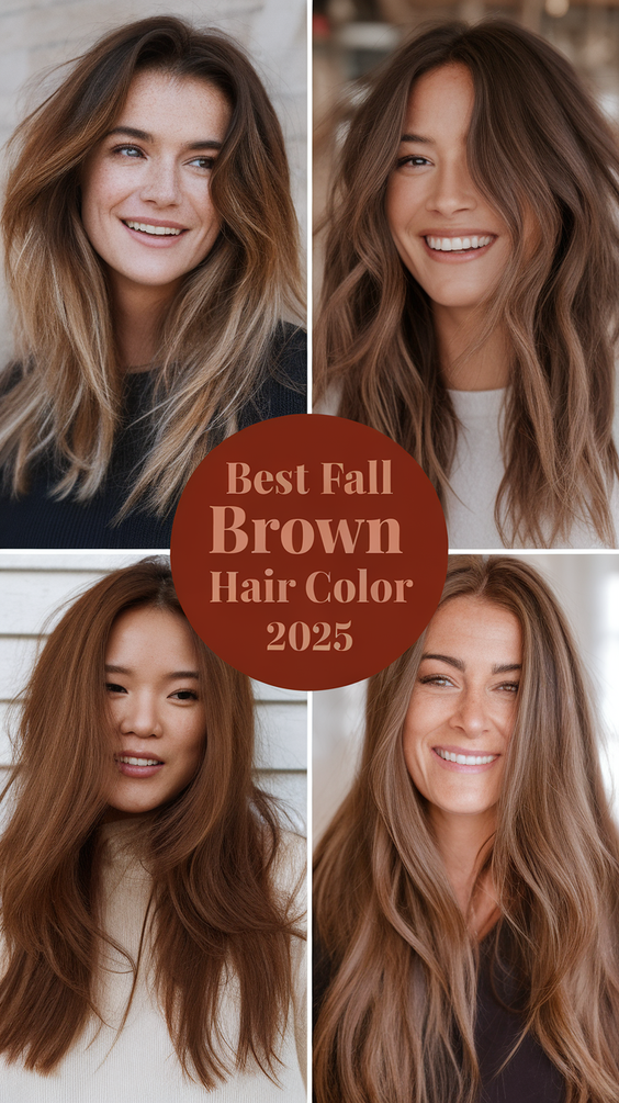 Fall Brown Hair Color Ideas 2025: Brunette Balayage, Highlights, and Money Piece Trends for Autumn