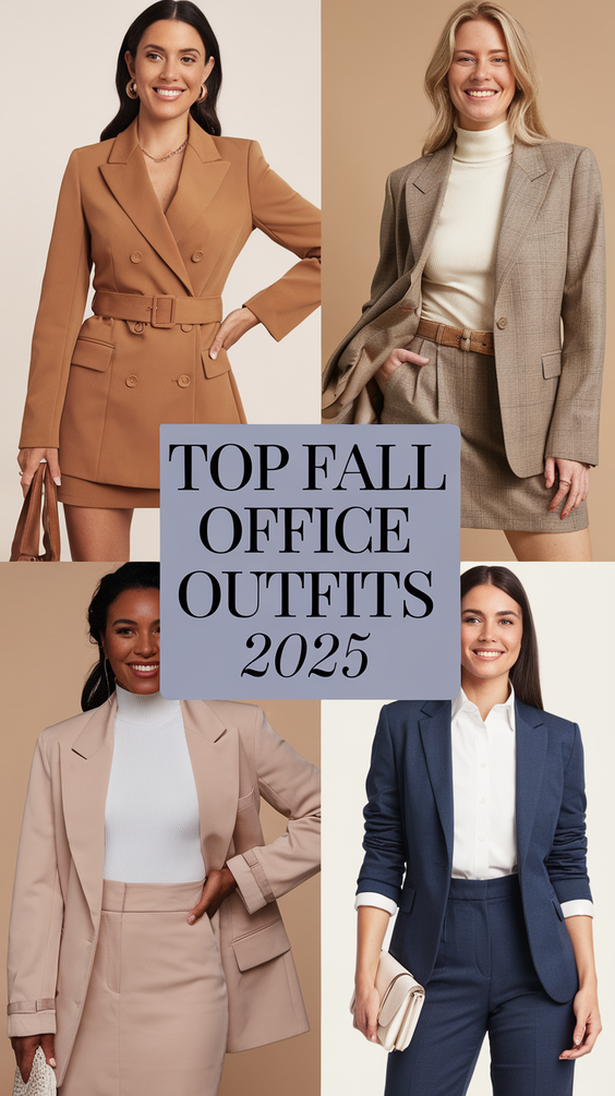 Office-Ready Fall Outfits for Women 2025: Chic Business Casual, Jeans & Skirt Looks for Work
