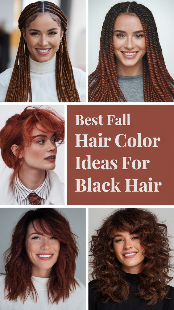 Best Fall Hair Color Ideas for Black Hair: Trendy Shades for Dark Hair in 2025