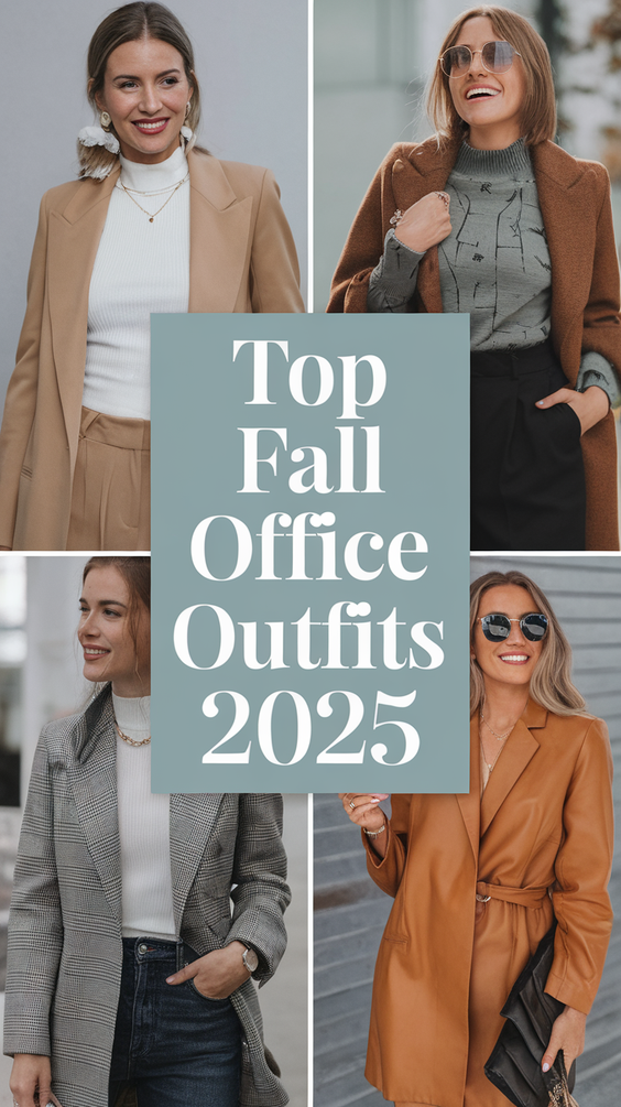 Office-Ready Fall Outfits for Women 2025: Chic Business Casual, Jeans & Skirt Looks for Work