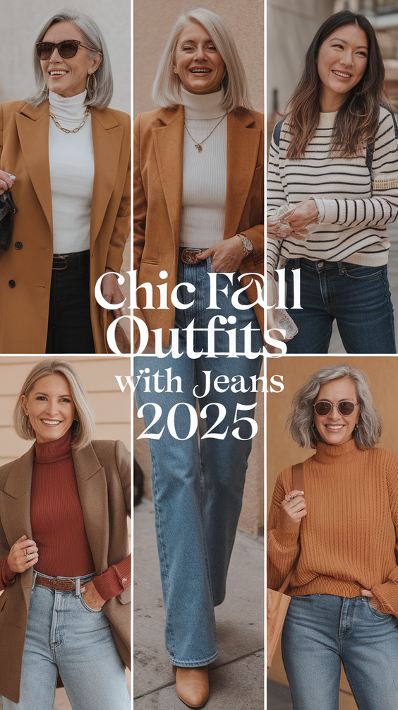 Chic Fall Outfits with Jeans 2025: Trendy Ideas for Women, Boots, Sneakers, and Jackets