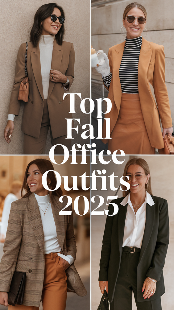 Office-Ready Fall Outfits for Women 2025: Chic Business Casual, Jeans & Skirt Looks for Work