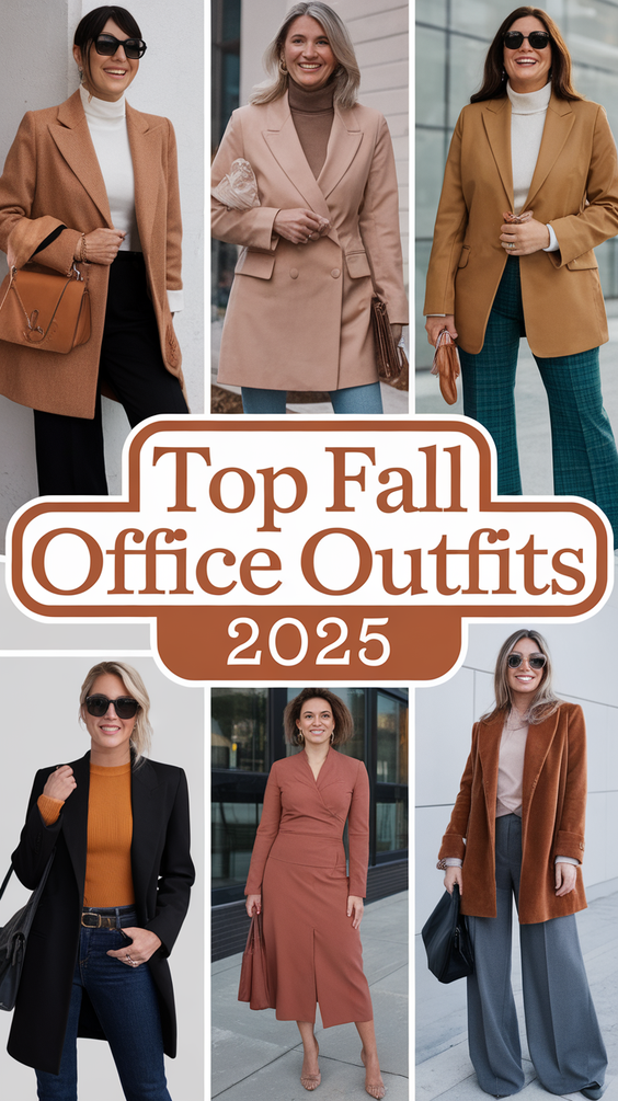 Office-Ready Fall Outfits for Women 2025: Chic Business Casual, Jeans & Skirt Looks for Work