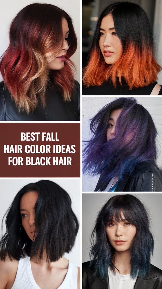 Best Fall Hair Color Ideas for Black Hair: Trendy Shades for Dark Hair in 2025