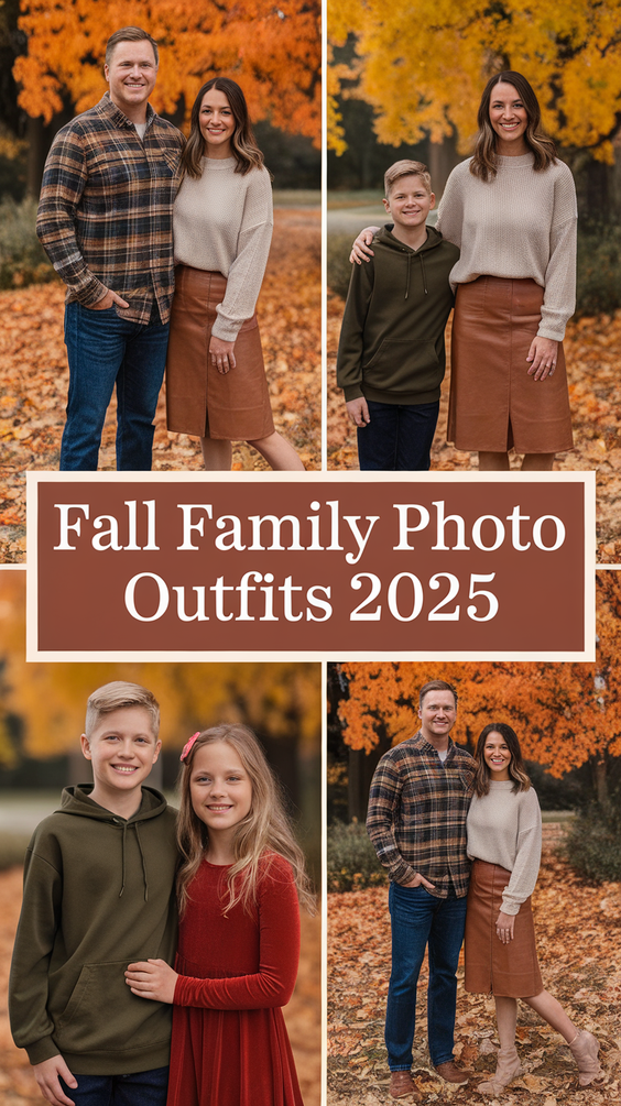 Cozy Fall Family Photo Outfits 2025: Best Color Combos, Jeans, Boots & Plus Size Ideas