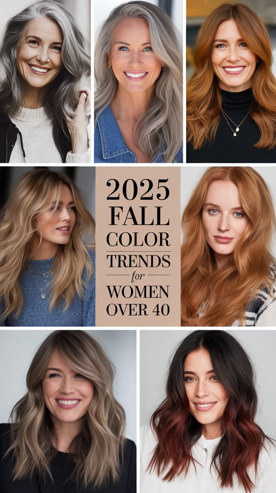 Fall Hair Color for Women Over 40: Best 2025 Trends, Blonde, Brown, and Gray Shade Ideas