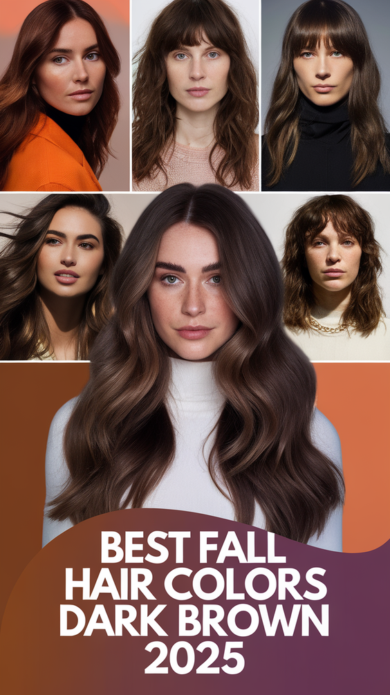 2025 Fall Hair Colors for Women with Dark Brown Hair: Trendy Ideas, Balayage, and Highlights Guide