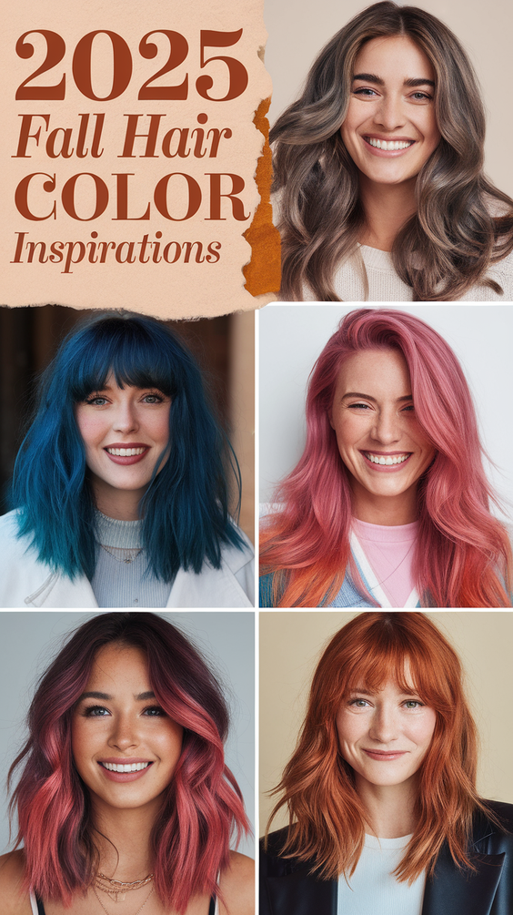 Cute Fall Hair Colors 2025: Trendy Brunettes, Blondes, and Short Hair Color Ideas for the Season