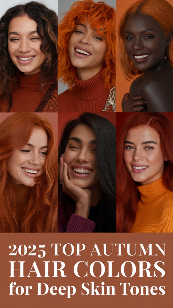 Best Fall Hair Colors for Deep Skin Tones 2025 – Stunning Autumn Shades
