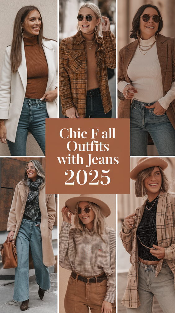Chic Fall Outfits with Jeans 2025: Trendy Ideas for Women, Boots, Sneakers, and Jackets