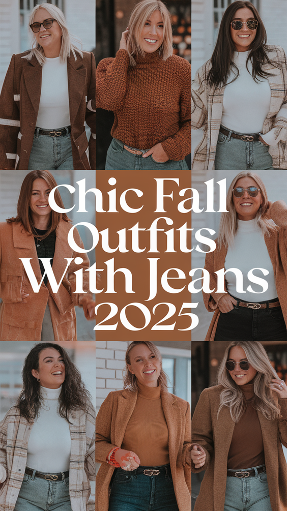 Chic Fall Outfits with Jeans 2025: Trendy Ideas for Women, Boots, Sneakers, and Jackets