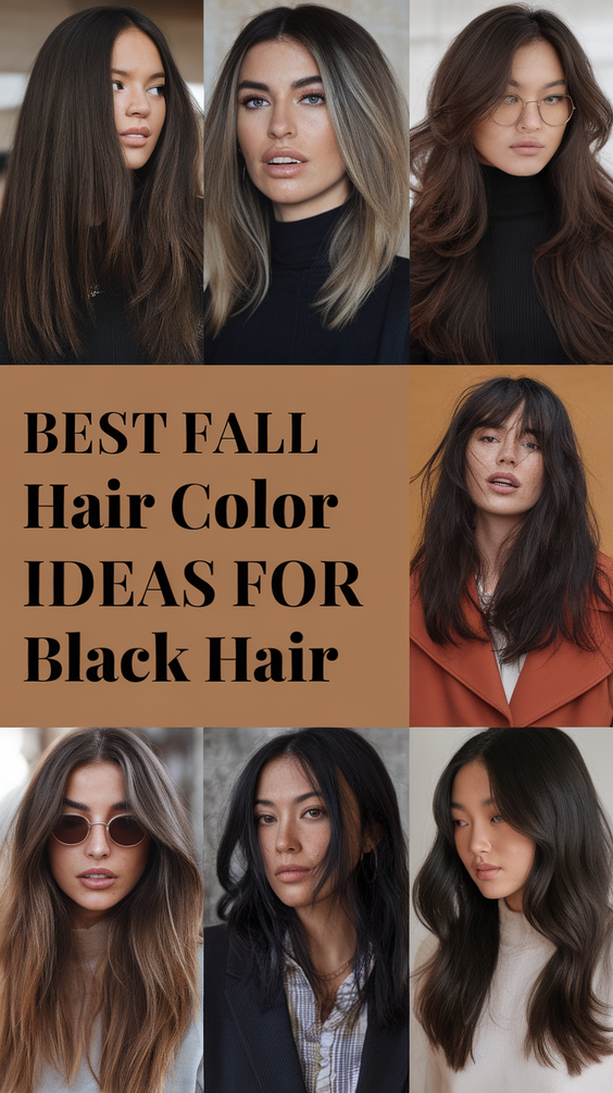 Best Fall Hair Color Ideas for Black Hair: Trendy Shades for Dark Hair in 2025