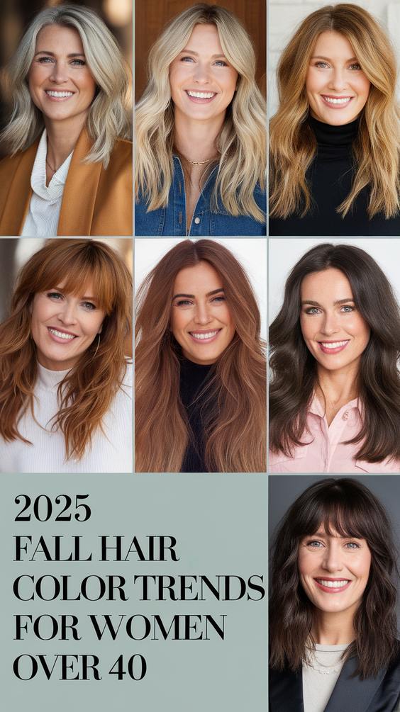 Fall Hair Color for Women Over 40: Best 2025 Trends, Blonde, Brown, and Gray Shade Ideas