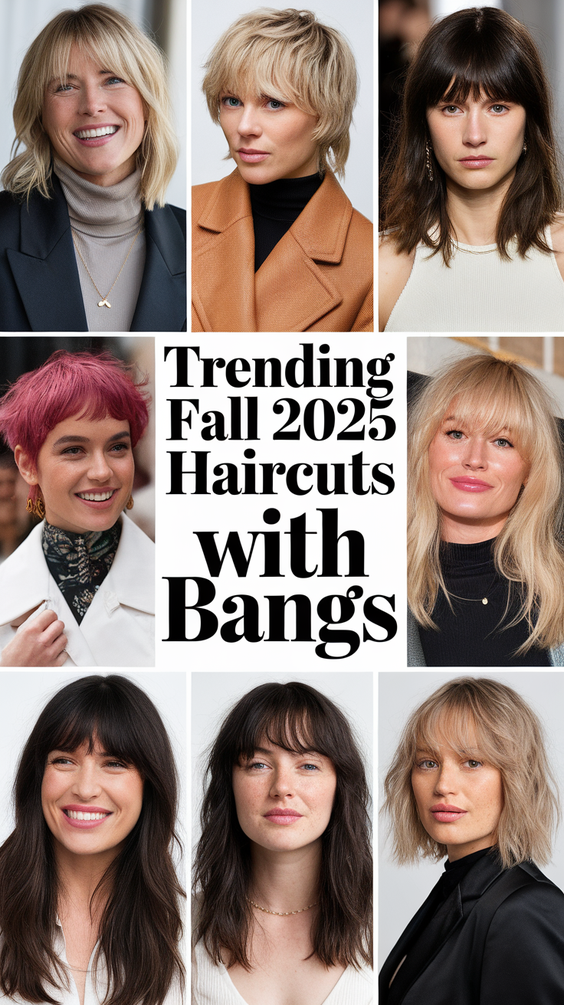 Trending Fall 2025 Haircuts with Bangs for Every Face Shape and Hair Type – Best New Looks