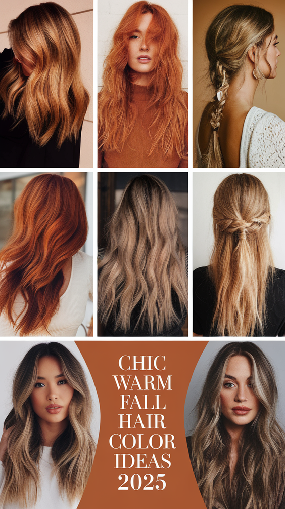 Warm Fall Hair Color Ideas 2025: Trending Copper, Auburn, and Ginger Shades for the Autumn Season