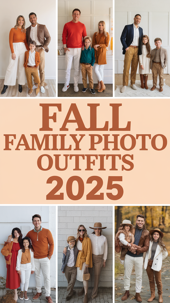 Cozy Fall Family Photo Outfits 2025: Best Color Combos, Jeans, Boots & Plus Size Ideas