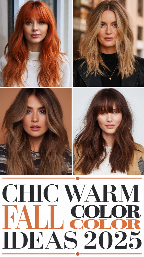 Warm Fall Hair Color Ideas 2025: Trending Copper, Auburn, and Ginger Shades for the Autumn Season
