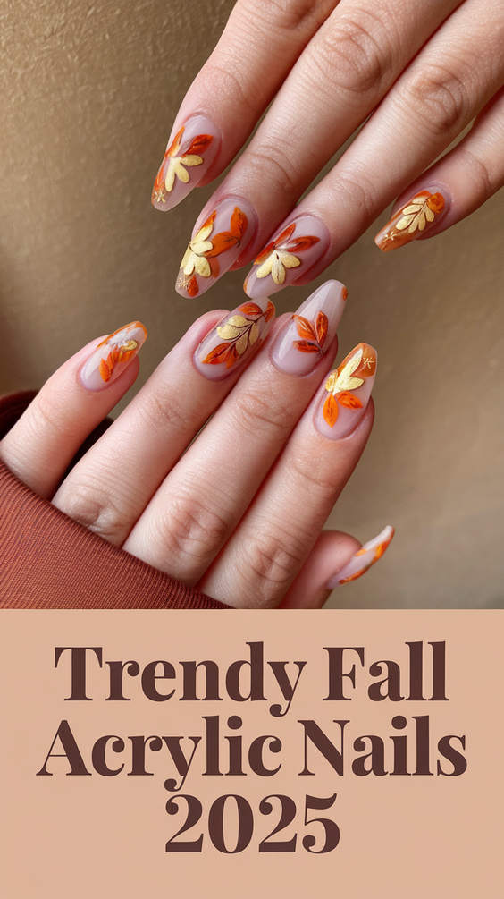 Trendy Fall Acrylic Nails 2025: Short & Long Nail Art Ideas for Autumn – Latest Designs & Inspiration